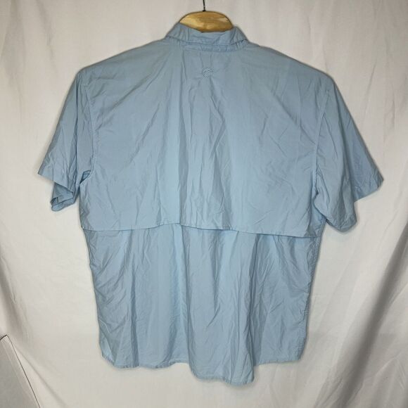 Magellan Outdoors Fish Gear Shirt- Size 2XL- Light Blue -Short Sleeve- Vented - Picture 2 of 16